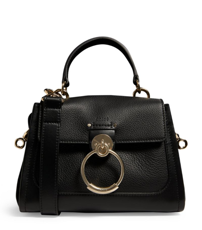 Chloé Mini Leather Tess Day Bag In Black