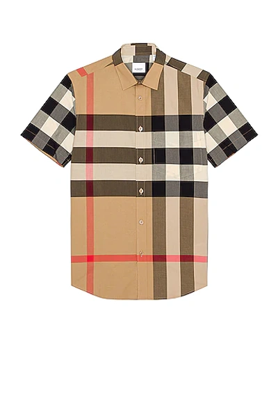 Burberry Somerton Casual Shirt In Beige