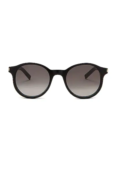 Saint Laurent Sl 521 Sunglasses In Shiny Black