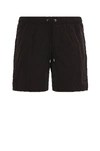 Frame Drawstring-waist Cotton-blend Jersey Shorts In Noir