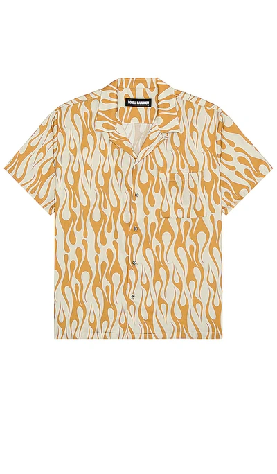 Double Rainbouu Ss Hawaiian Shirt In Mustard