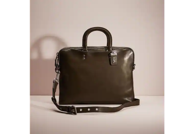 Coach Restored Rogue Slim Brief In Ak/green