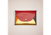 Coach Remade Colorblock Large Pouch In Rainbow
