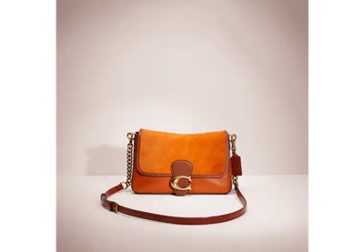 Coach Restored Soft Tabby Shoulder Bag In Brass/canyon Multi