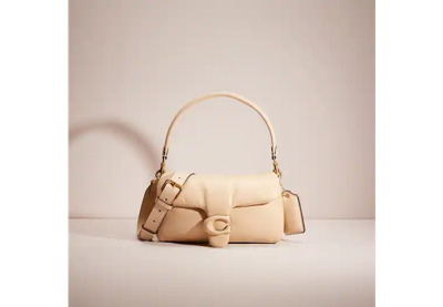 Coach Restored Pillow Tabby Shoulder Bag 26 In Brass/ivory