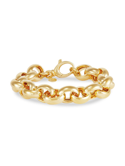 Saks Fifth Avenue Women's 14k Goldplated Sterling Silver Oval Link Bracelet