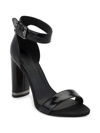 Karl Lagerfeld Women's Ceris Ankle-loop Leather Sandals In Black