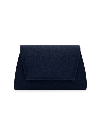 La Regale Women's Rosalia Jacquard Flap Clutch In Navy