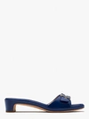 Kate Spade Gazebo Patent Buckle Sandals In Outerspace