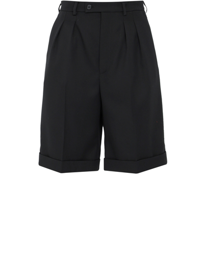 Saint Laurent Black Cotton Shorts