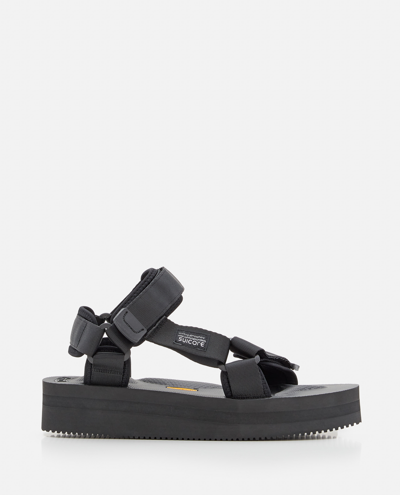 Suicoke Depa Wedge Sandals In Red