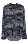 Rails Hunter Tie-dyed Button-front Shirt In Black Tie Dye