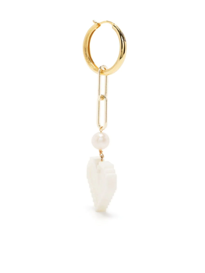 Natasha Zinko Heart-detail Earring In White