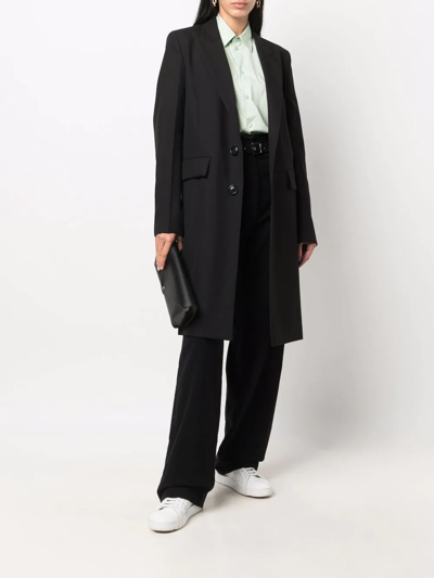 Ami Alexandre Mattiussi Single-breasted Coat In Black