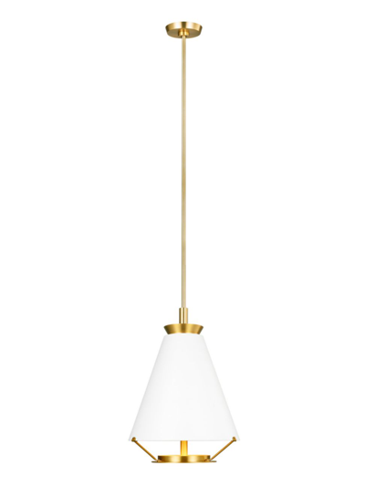 Chapman & Myers Ultra Light Tall Pendant In Burnished Brass