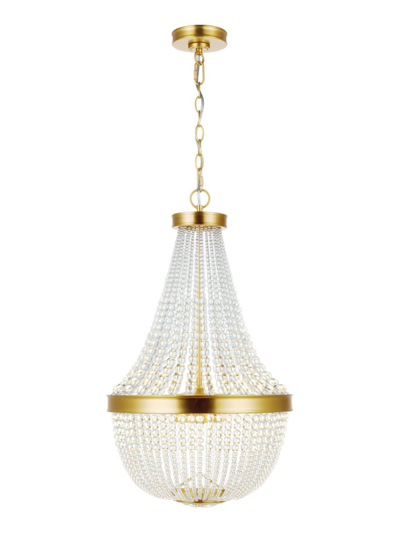 Chapman & Myers Summerhill Small Chandelier In Burnished Brass