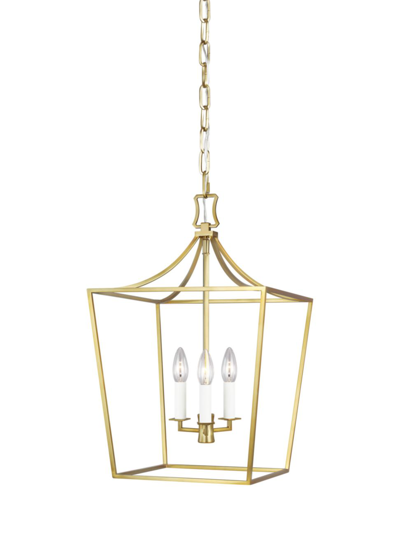 Chapman & Myers Southold Lantern Chandelier In Burnished Brass