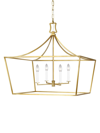 Chapman & Myers Southold Wide Lantern Chandelier In Burnished Brass