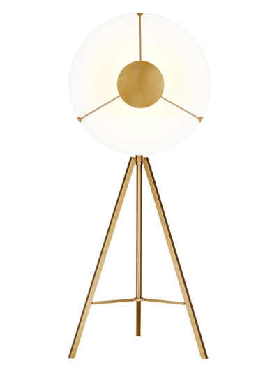 Chapman & Myers Ultra Light Floor Lamp In Burnished Brass