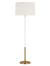 Kate Spade Monroe Polished Nickel Floor Lamp In Burnished Brass