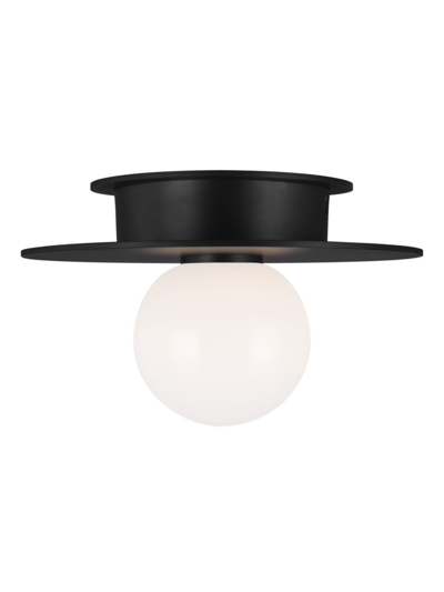 Kelly Wearstler Nodes Small Flush Mount In Midnight Black