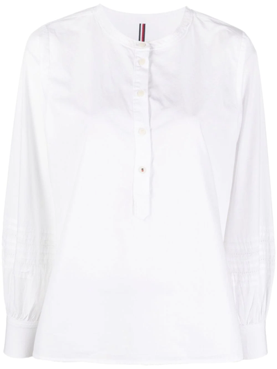 Tommy Hilfiger Long-sleeve Pullover Blouse In White