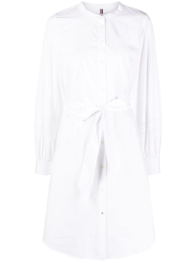 Tommy Hilfiger Tied-waist Shirt Dress In White