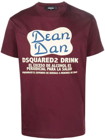 Dsquared2 Logo-print Short-sleeve T-shirt In Purple