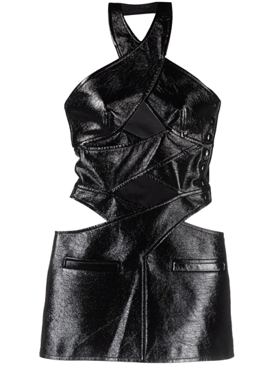 Courrèges Cut-out Mini Dress In Black