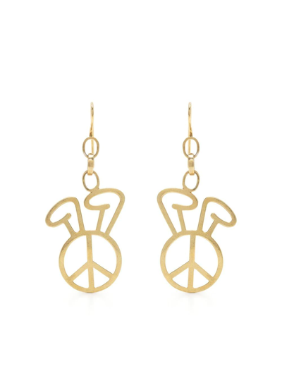 Natasha Zinko Peace-detail Earrings In Gold