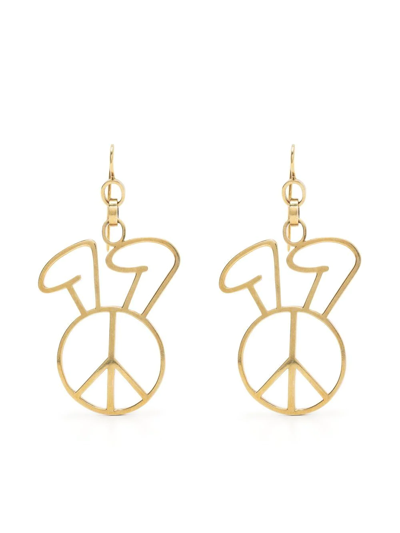 Natasha Zinko Peace-detail Earrings In Gold