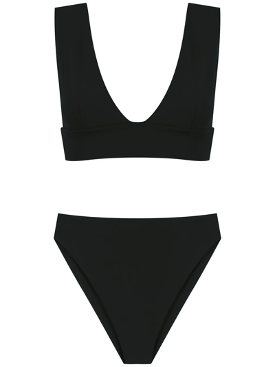 Isolda Cut-out Bikini Set In Black