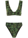 ISOLDA COQUEIRAL FOLIAGE-PRINT BIKINI SET