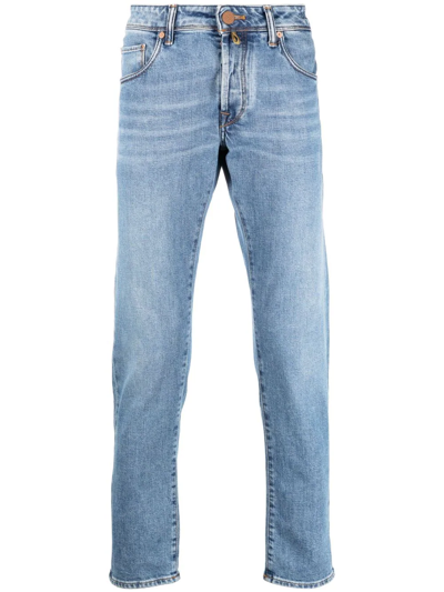 Incotex Mid-rise Straight-leg Jeans In Blue