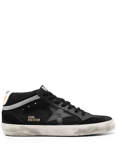 Golden Goose Mid-star High-top Sneakers In Black