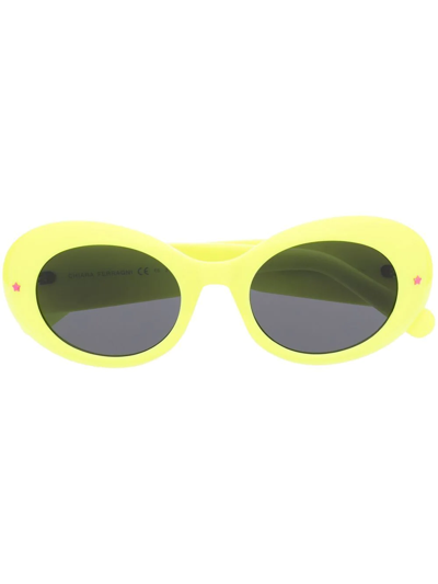 Chiara Ferragni L.a. Eye Tinted Sunglasses In Yellow