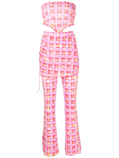 Sjyp Wrap-detail Jersey Pants In Pink