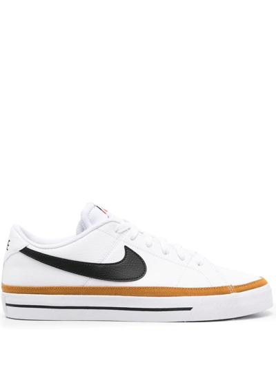 Nike Men's Court Legacy Leather Casual Sneakers From Finish Line In White