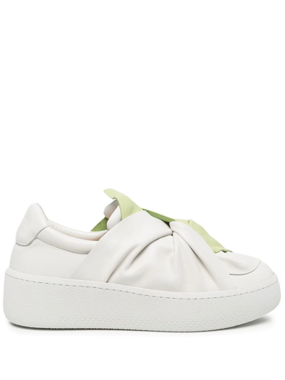 Ports 1961 Knotted Two-tone Sneakers In White