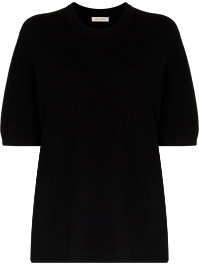 St Agni Cashmere Knitted Top In Schwarz