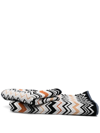 Missoni Zigzag-pattern Bath Towel In Black