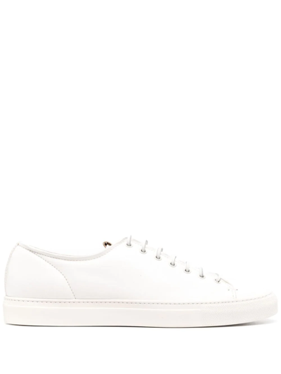 Buttero Lace-up Leather Trainers In White