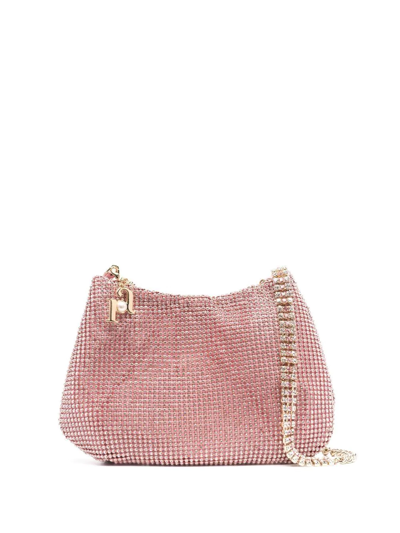 Rosantica Crystal-embellished Chain-strap Tote In Pink