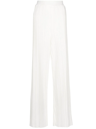 B+ab Pleated Wide-leg Trousers In Weiss