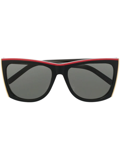Saint Laurent Paloma Oversized Square-frame Acetate Sunglasses In Black / Grey