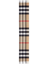 Burberry Checked Cashmere Blend Scarf In Nude