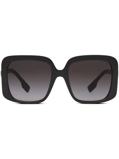 Burberry Square-frame Sunglasses In Schwarz