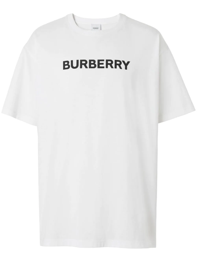 Burberry Oversized T-shirt That Sports The House Logo On The Front In White