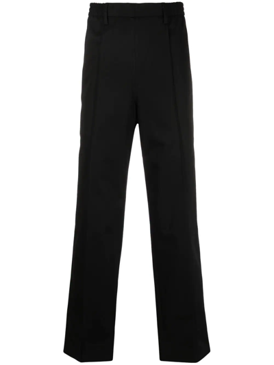 Ami Alexandre Mattiussi Pinstripe Tailored Trousers In Black