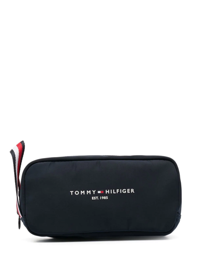 Tommy Hilfiger Logo-print Detail Wash Bag In Blue